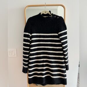 Striped Sezane sweater dress